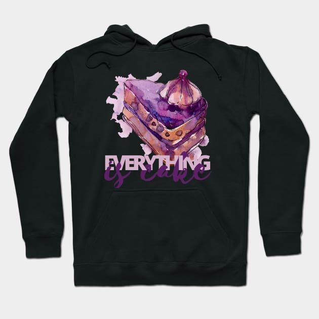 Cake is Everything, Lavender and Purple Hoodie by countrysideflowerwalls